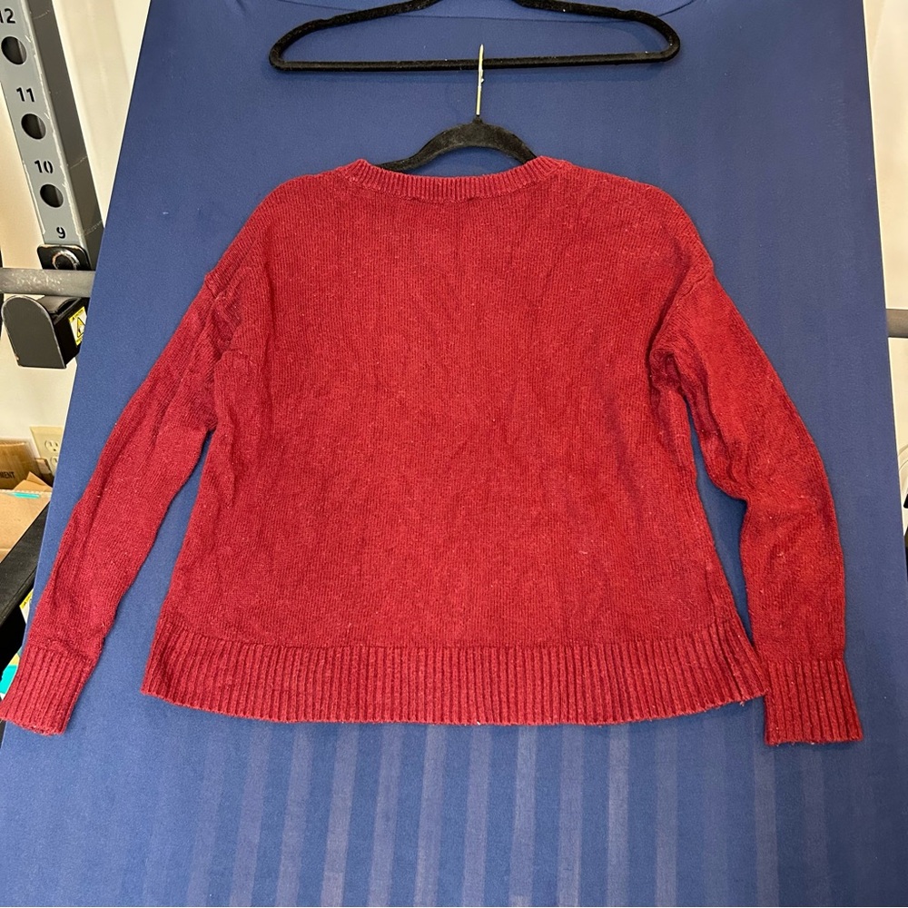 LOFT Women’s Rich Red‎ Crew Neck Sweater Size XS